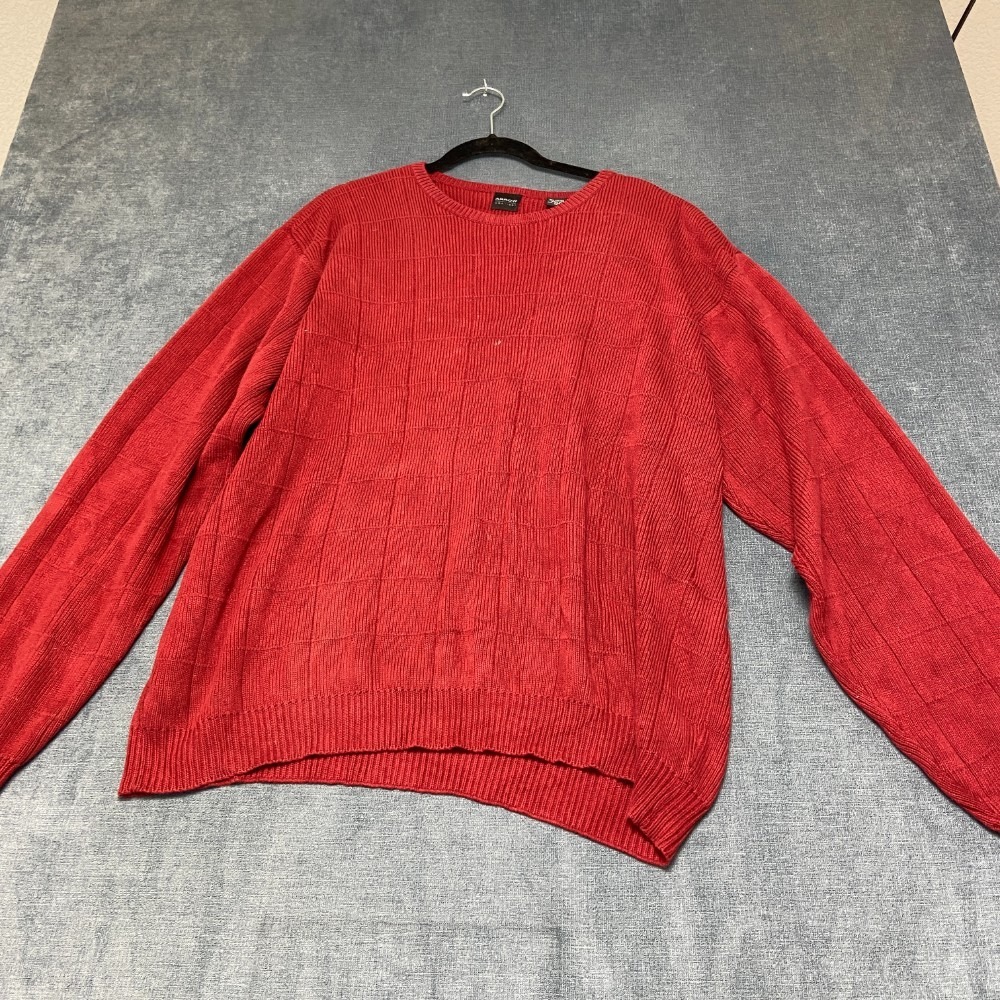 Arrow Sweater Mens XL Red Ribbed Chunky Knit Streetwear Winter Travel Outdoor